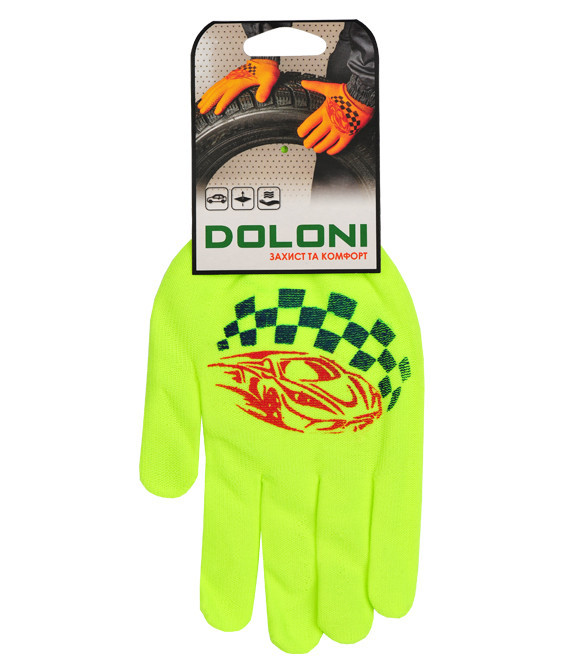 Перчатки трикотажные защитные с ПВХ рисунком Doloni Авто 4110 р.10 Ровно - изображение 3