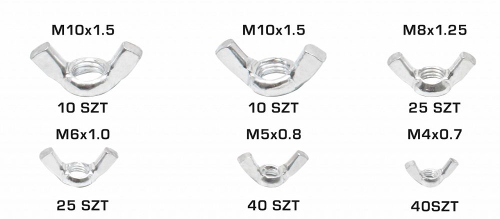 Набір гайок баранчиків M4, M5, M6, M8, M10/150 шт. ASTA A-TC548 Чернігів - фото 3