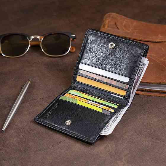 Компактний гаманець жіночий ST Leather 19256 Чорний Київ