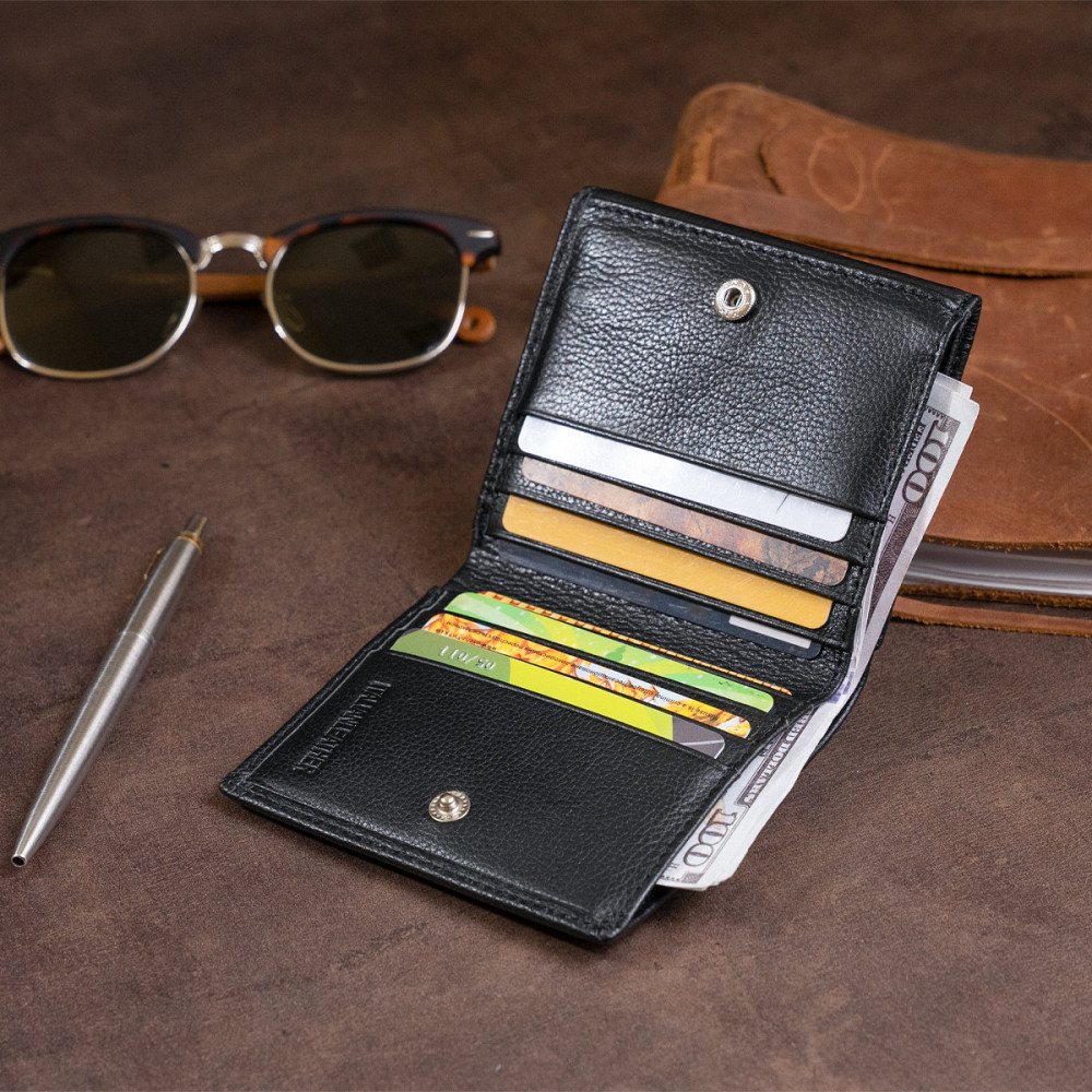 Компактний гаманець жіночий ST Leather 19256 Чорний Київ - фото 2