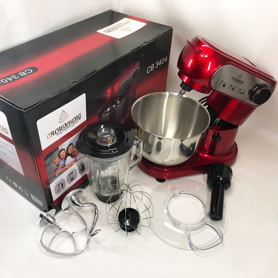 Кухонный помощник миксер тестомес планетарный Crownberg CB 3404, Мощный ручной миксер CA-46 Львов - изображение 16