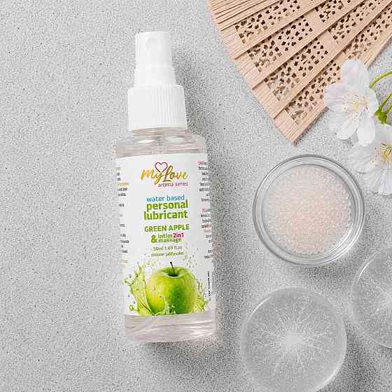 2в1 лубрикант та масажний гель - MyLove Aroma Series Intim&Massage Green Apple, 50 мл Sex Aura Київ