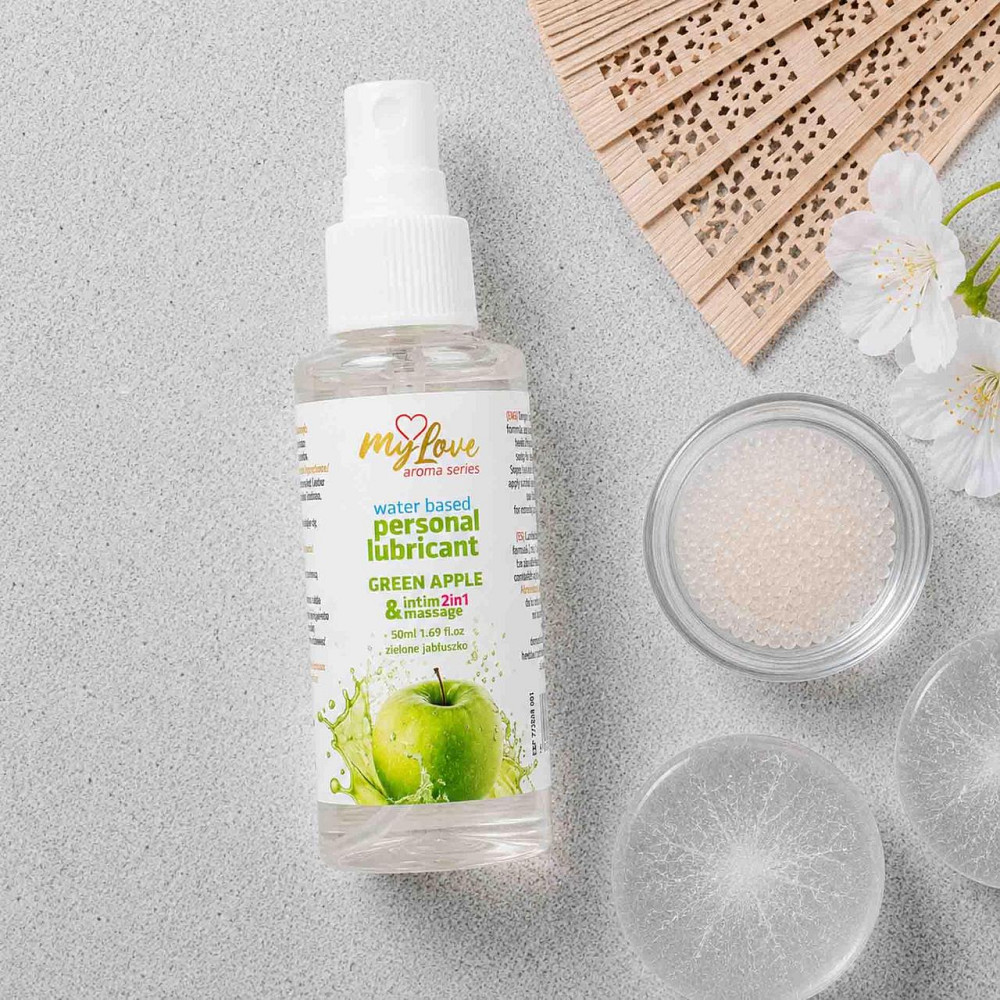 2в1 лубрикант та масажний гель - MyLove Aroma Series Intim&Massage Green Apple, 50 мл Sex Aura Київ - фото 3