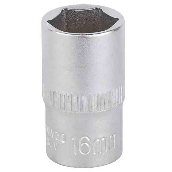 Насадка шестигранна коротка 1/2" 16 мм CrV mid SIGMA (6071161) Київ