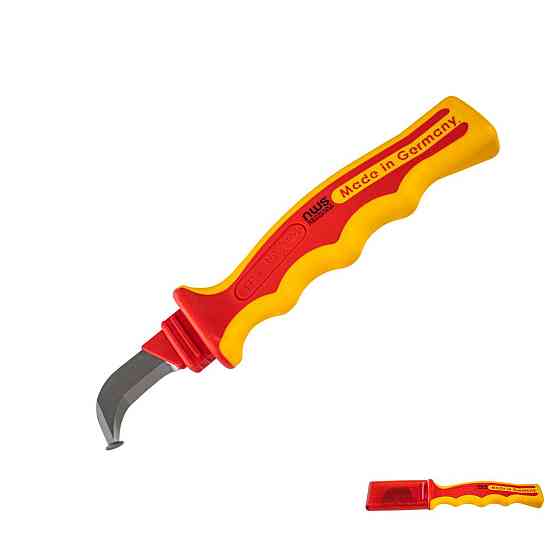 Ніж для розкрою і зняття ізоляціі у вологих приміщеннях NWS L=195 мм, ізольований 1000 V Одеса