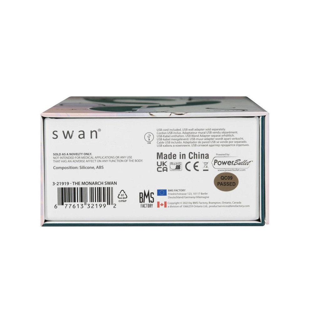 Багатофункціональний вібратор з вакуумною стимуляцією Swan The Monarch Teal Sex Aura Київ - фото 10