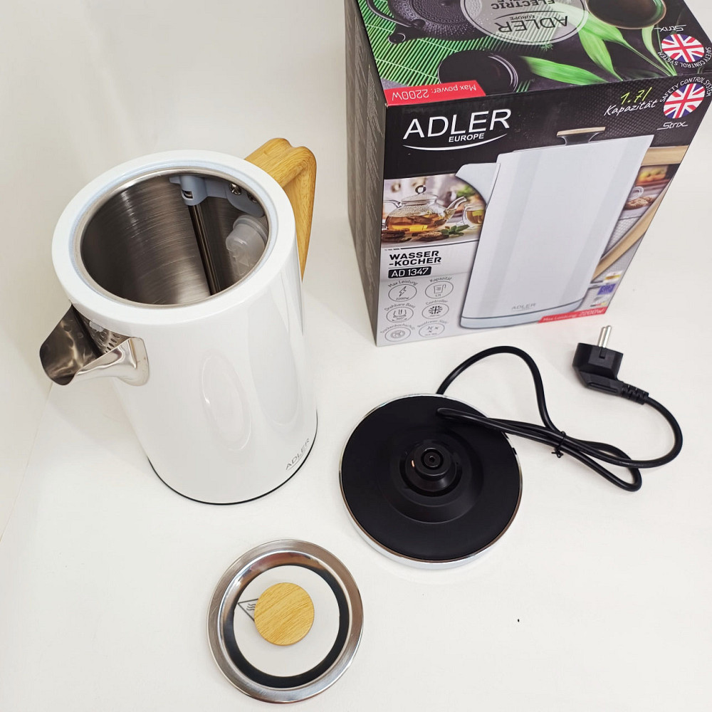 Вишуканий електрочайник Adler AD 1347 1.7л, Хороший електронний чайник, Чайник для дому зручний VA-61 Львів - фото 11