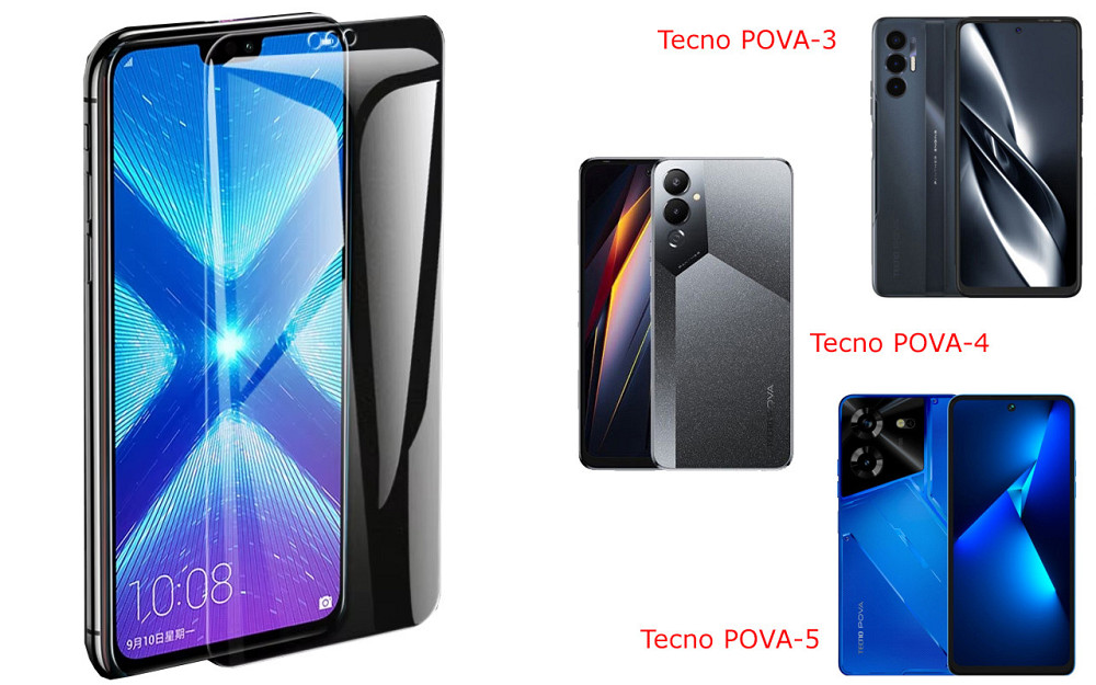 Защитное стекло NeoGlass для Tecno POVA-3, POVA-4, POVA-5 – ультрапрозрачное и устойчивое Киев - изображение 2