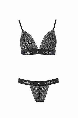Комплект белья в сеточку GLAMISS SET black S/M - Passion Sex Aura Киев