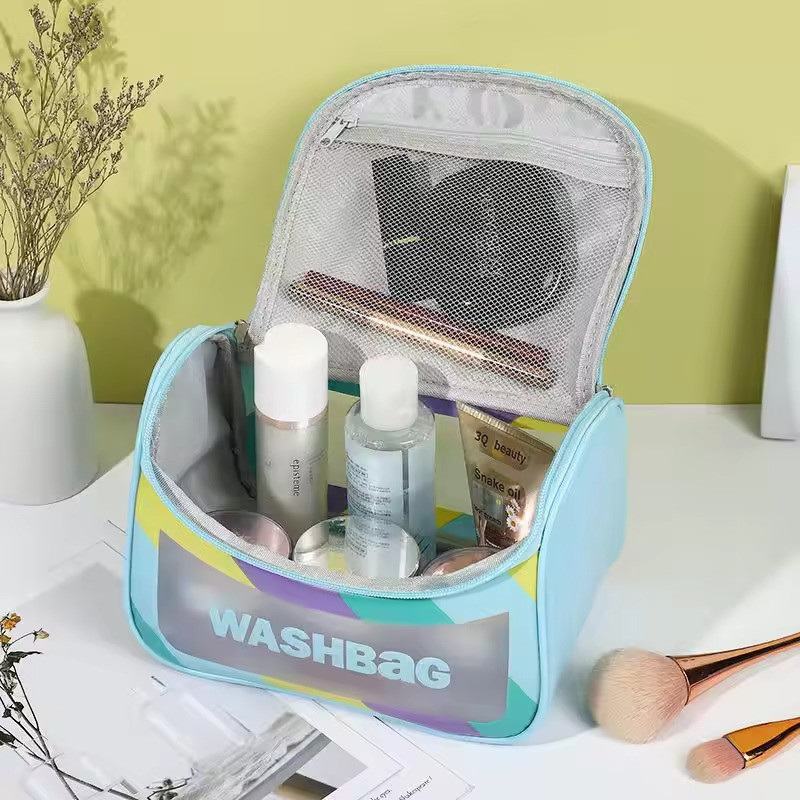 Косметичка женская прозрачная, для ванных пренадлежностей, дорожная, водонепроницаемая, голубая Каменец-Подольский - изображение 5