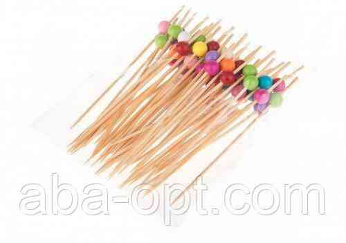 Набор деревянных шпажек для канапе L 12 см Шарик ( 50 шт ) Одесса