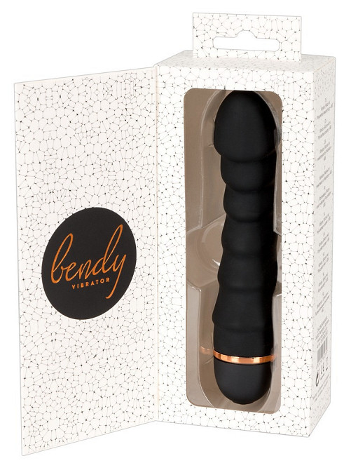 Чорний оксамитовий вібратор Bendy Ripple Vibrator з 20 режимами вібрації Sex Aura Київ - фото 8