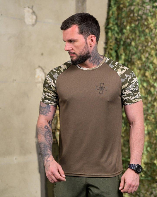 Футболка ЗСУ олива вставки пиксель  ПП7684 Одесса - изображение 2