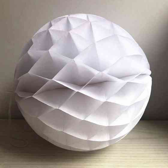 Шарик соты из бумаги 10 см белый Киев