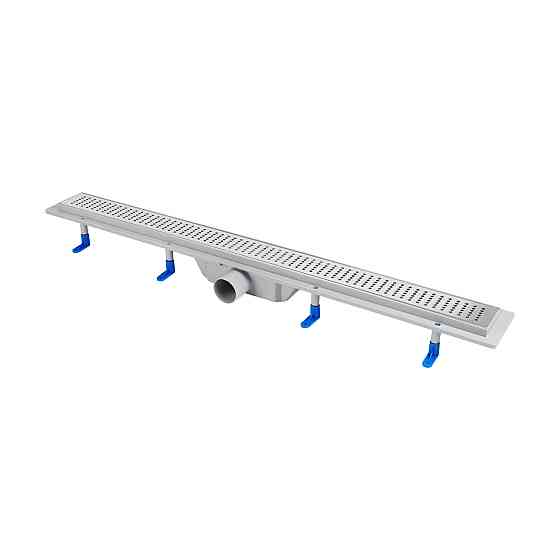 Трап Qtap Dry FB304-900 лінійний із сухим закривом і неіржавкою решіткою 900х73 Київ