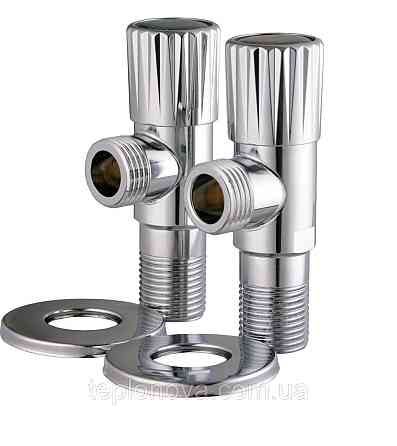 !Набір кранів кутових кераміка SOLOMON EXCLUSIVE 1/2″X1/2″ 9889  (CHROM) (комплект2шт.) Чернівці