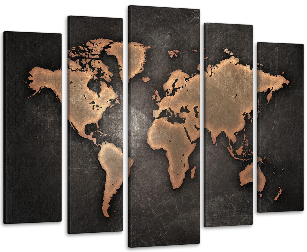 Модульна картина Карта Світу Art-134_5 Київ - фото 1