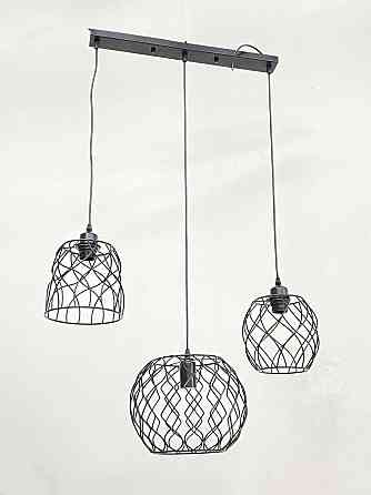 VALESO Підвісний світильник на три плафони VALESO -3 Лофт чорний E27 Коломия