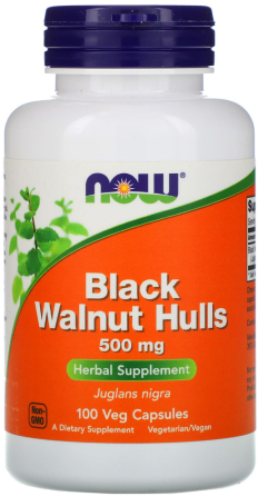 Чорний горіх шкаралупа Now Foods Black Walnut 100 капс Київ