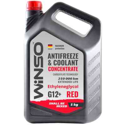 Антифриз WINSO COOLANT CONCENTRATE WINSO RED G 12+ концентрат 5kg (880990) Винница
