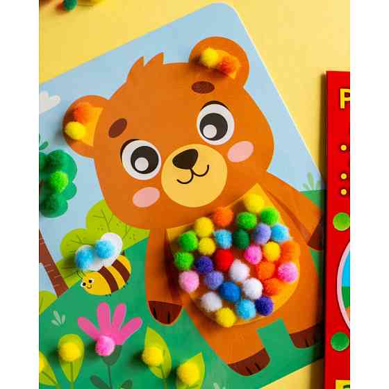 Набір для творчості Ведмідь Pompon Art 10100692, 100 помпонів та розмальовка Вінниця