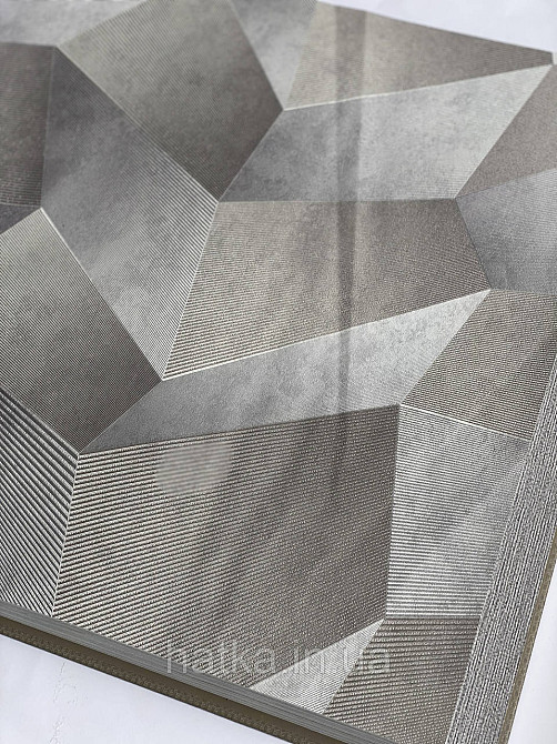 Обои метровые виниловые на флизелине Sintra Vila геометрия фигуры 3д серые бежевые бронза c серебром  534656 Киев - изображение 5