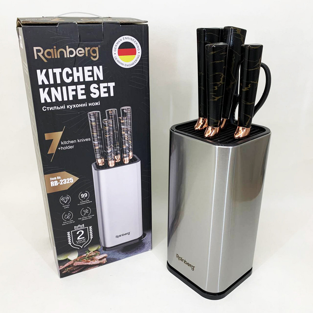 Набор литых ножей для кухни, Набор ножей красивый и универсальный для кулинарных задач HU-31 Львов - изображение 7