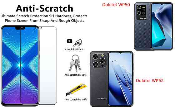 Захисне скло NeoGlass для Oukitel WP50, Oukitel WP52 – надпрозоре та стійке Київ