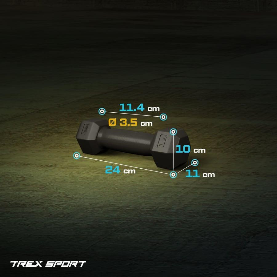 Гантели для фитнеса композитные TREX Sport TX-001CD 2x1кг Киев - изображение 5