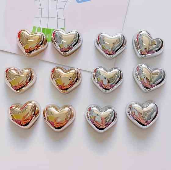 Магниты на холодильник Сердца – набор 12 шт, из смолы Киев
