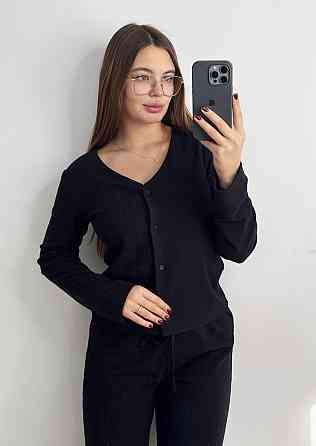 Универсальный женский костюм из трикотажа Черный XS-S Харьков