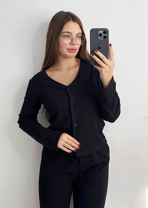 Універсальний жіночий костюм для дому та вулиці Чорний XS-S Харків - фото 4