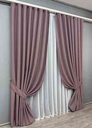 Комплект готових штор VR-Textil Блекаут Midnight № 1679ш Пудровий 150х290 см 2 шт (33-0955) Київ