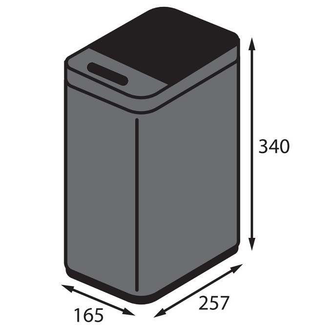 Відро для сміття сенсорне Koer TC-020408-07 8 л колір графіт нерж. сталь атипалець (KR5590) Чернівці - фото 6