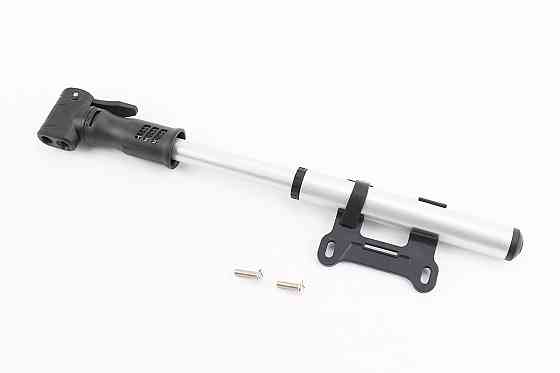 Насос алюмінієвий, під штуцера Schrader&Presta, чорно-сірий M22-02 Киев