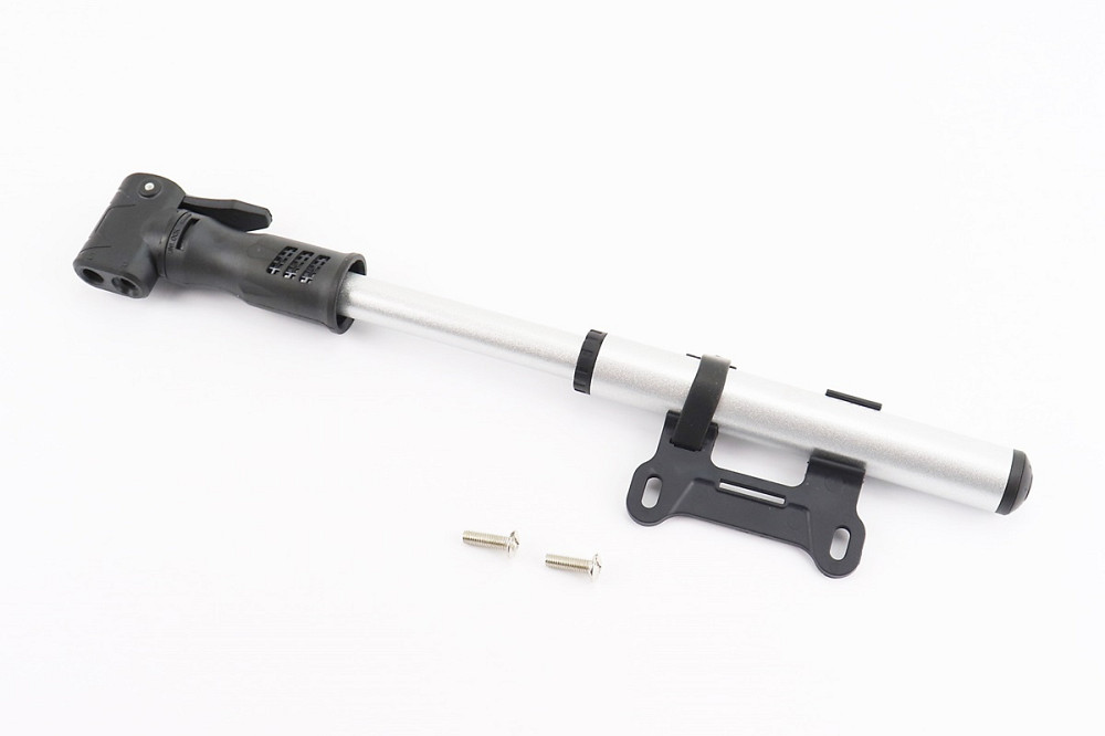 Насос алюмінієвий, під штуцера Schrader&Presta, чорно-сірий M22-02 Киев - изображение 2