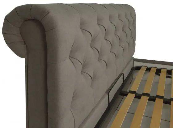 Ліжко Двоспальне London Comfort 180 х 190 см Fibril 12 C1 З підйомним механізмом та нішою для білизни Сірий Київ