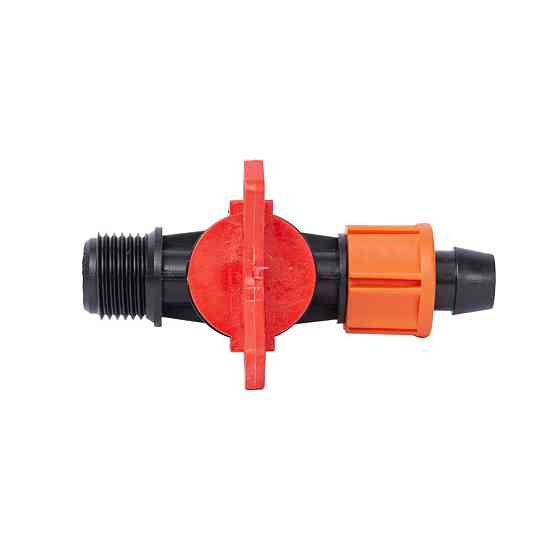 Кран для крапельної стрічки Ø16 мм н/р 1/2" FLORA (5079654) Київ