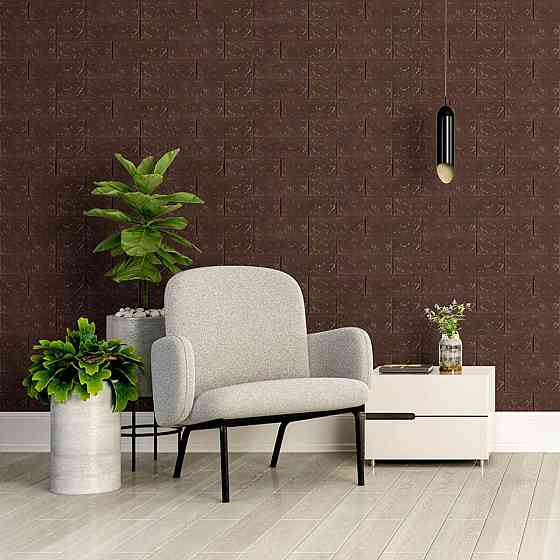 3D панель самоклеющаяся кирпич Чёрный шоколад 700x770x3мм (018-3) SW-00000543 Днепр