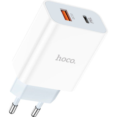 Зарядний пристрій HOCO C97A 1xUSB-C PD20W + 1xUSB QC3.0 White (6931474766076) Вінниця - фото 2