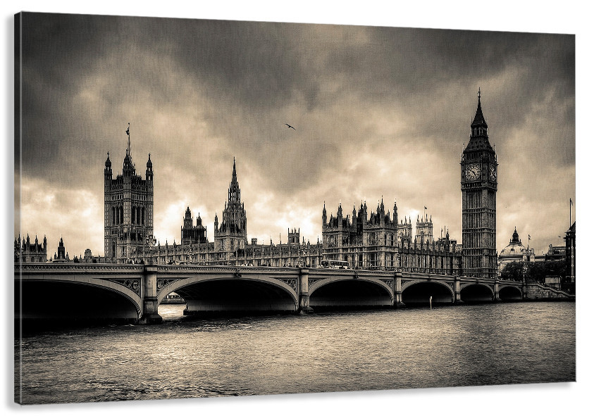 Картина полотно у вітальню / спальню Лондон     MLP_171  ( 60х30см ) 40x80 см Київ - фото 1