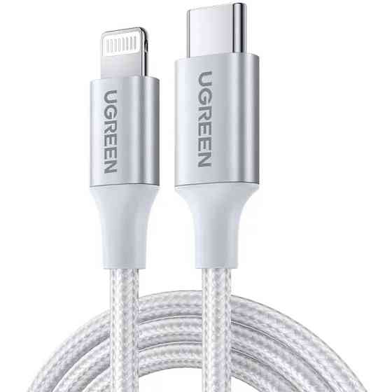 Кабель USB 2.0 Type-C M-Lightning M, 1 м, (20V/3A), (60W) Білий, US304 UGREEN Вінниця