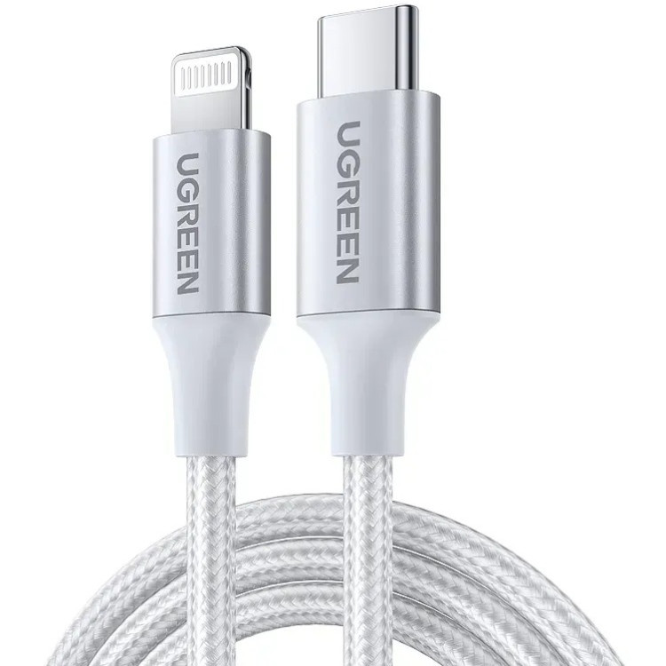 Кабель USB 2.0 Type-C M-Lightning M, 1 м, (20V/3A), (60W) Білий, US304 UGREEN Вінниця - фото 1