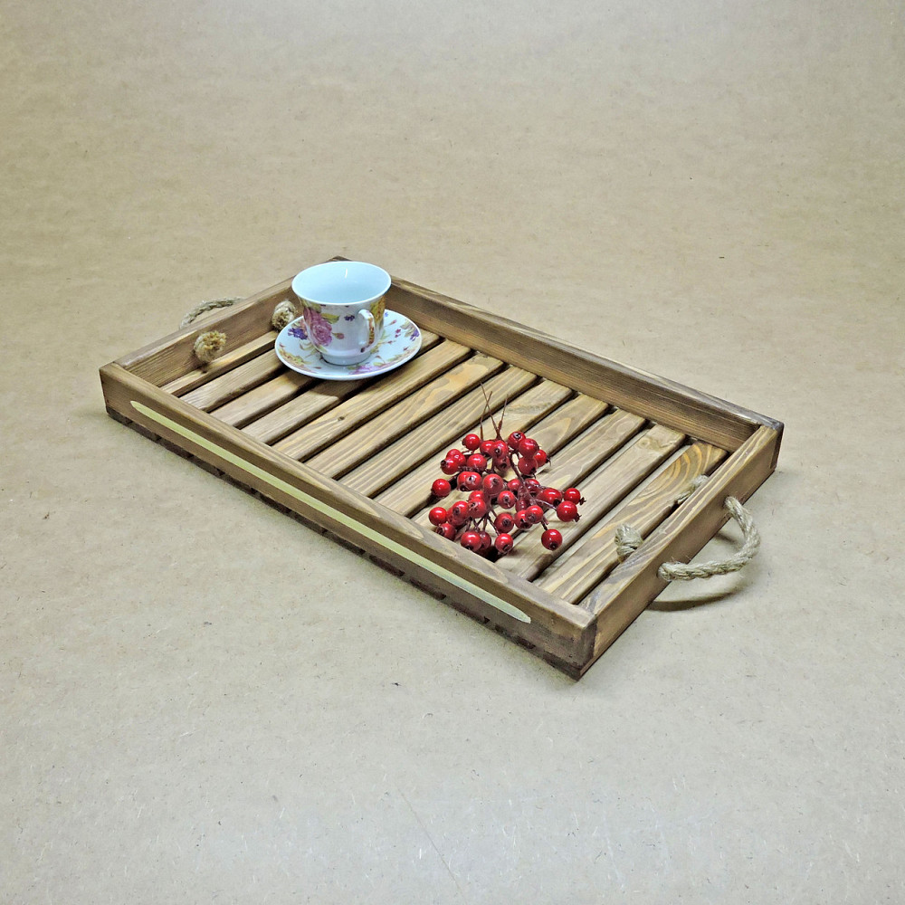 Піднос дерев'яний "Буйон" махагон Миколаїв - фото 5