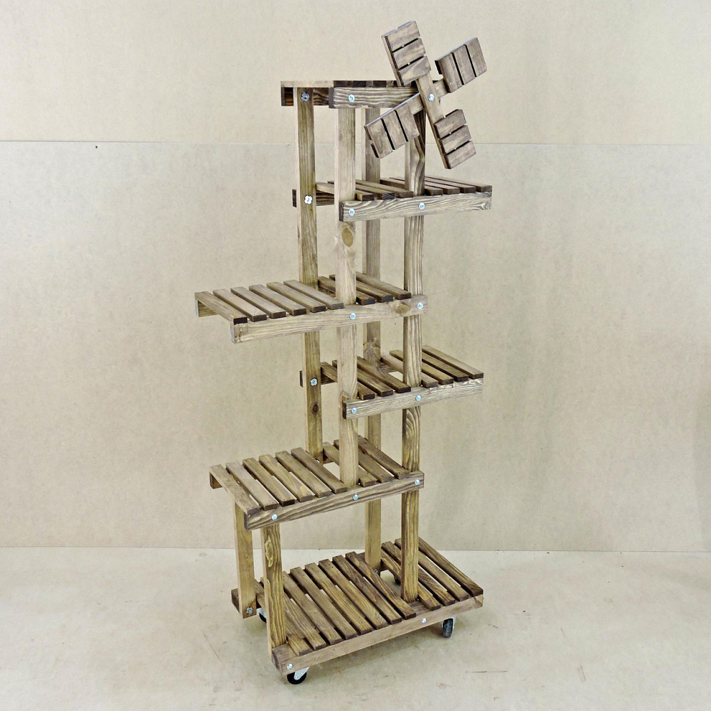 Підставка для квітів "Матурі 3" на коліщатках капучино Миколаїв - фото 2