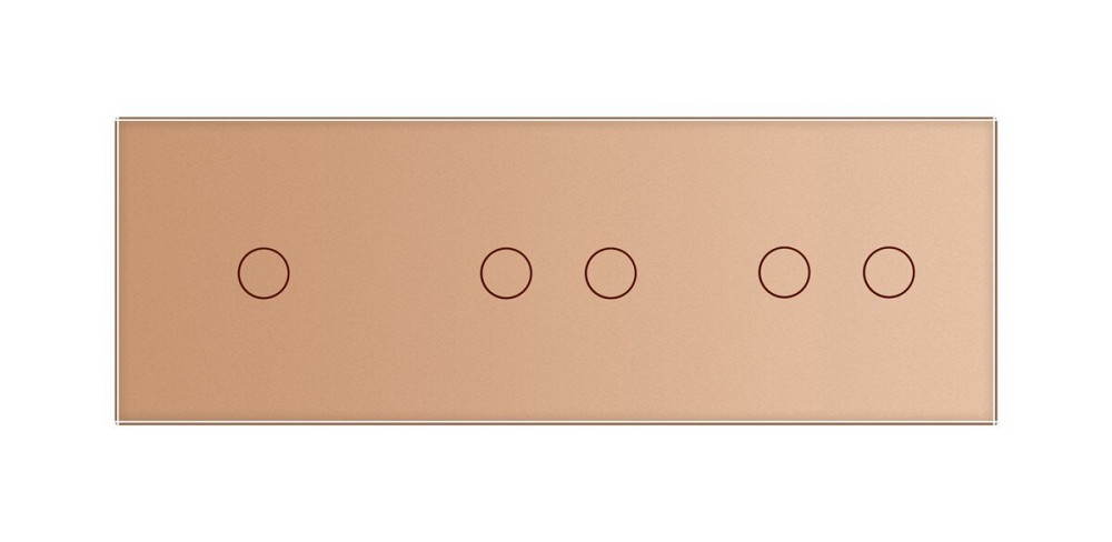 Розумний сенсорний ZigBee вимикач 5 сенсорів (1-2-2) Livolo золото скло (VL-C701Z/C702Z/C702Z-13) Коломыя - изображение 9