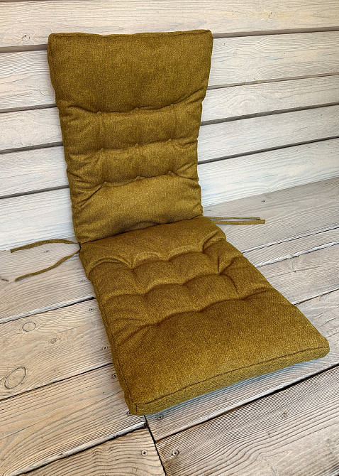 Подушка для стільців (40x120х4 см) подвійна Decorator Мальмо колір мустард 84-169 Київ - фото 4