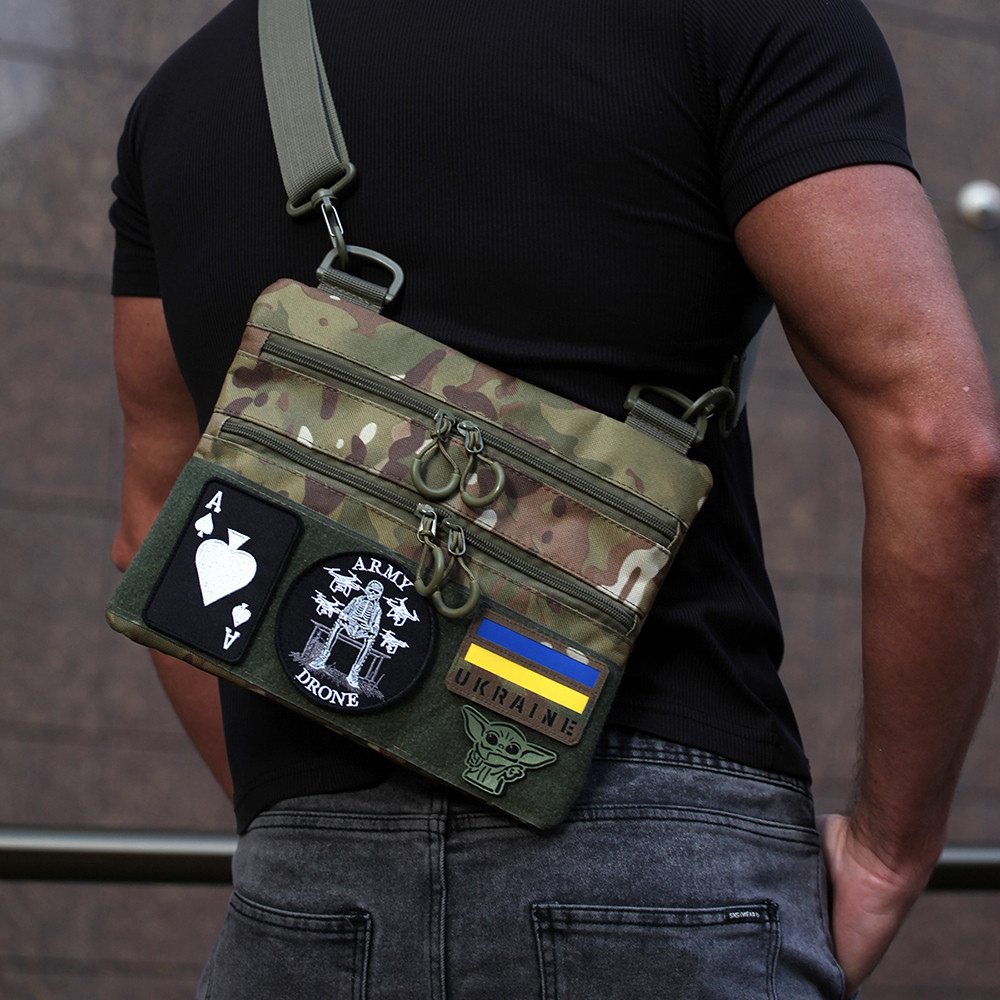 Тактический мессенджер, Рюкзак через плечо военная барсетка, Мужская сумка кроссбоди CM-89 Львов - изображение 7