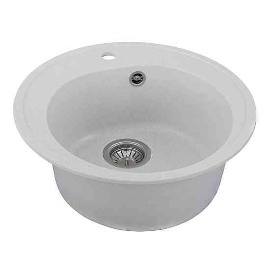 VALESO Гранітна мийка для кухні VALESO LUNA 510 матова Біла в крапку Київ