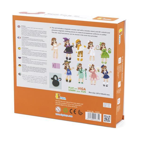 Магнітна гра Viga Toys Вдягни дівчинку (44635) Харьков - изображение 3